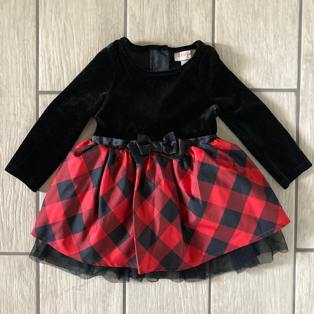Black and Red Dress by Cat and Jack - Size 12 months